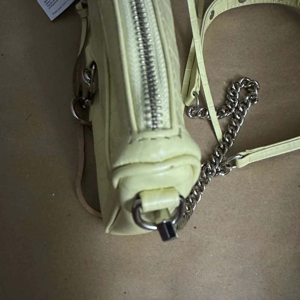 NWT Rebecca Minkoff Mini MAC Yellow Leather Crossbody Shoulder Bag